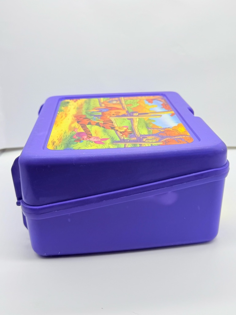 Vintage Thermos Disney Winnie the Pooh Lunch Box Purple Tigger Piglet 90s - Picture 9 of 10